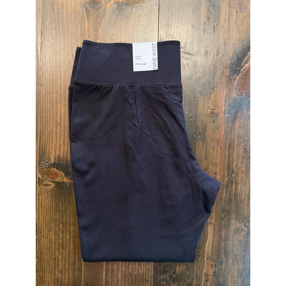 Nine West Sculpting Solutions Mid Rise Leggings Black XX-Large Tummy Control